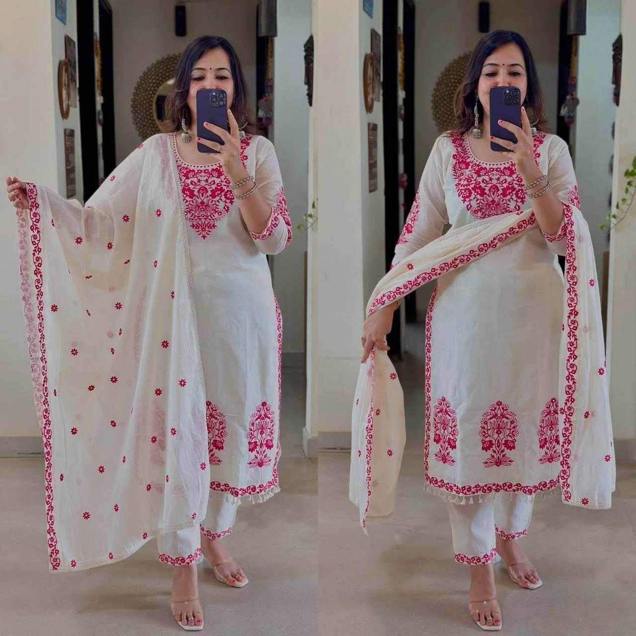 Silk Cotton Embroidery Ladies Suit - MYLUXURY LANE ENTERPRISE